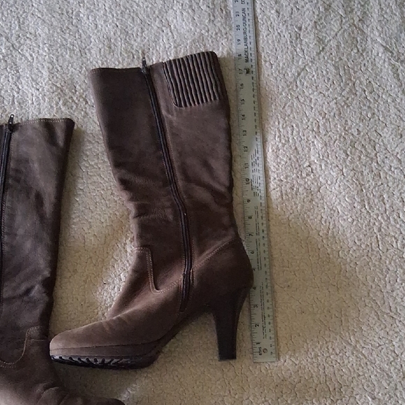 Sofft Dark Brown Heeled Boots - Picture 4 of 8
